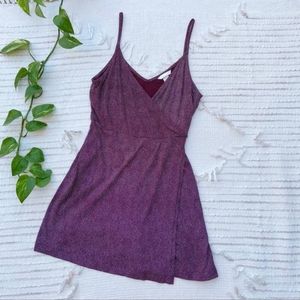 Polka Dot Wrap Casual Dress Deep V-neck